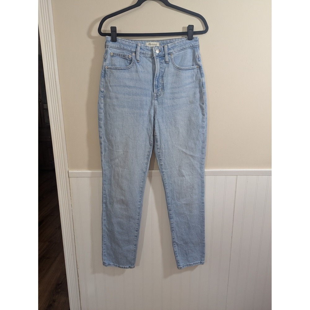 Madewell Slim Straight Jeans‎ Light Wash High Rise Denim 28